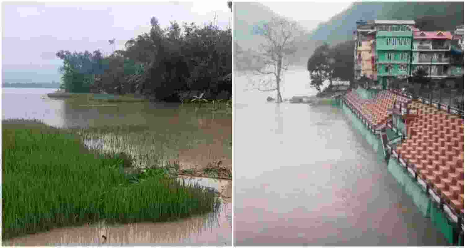 The residents living along the banks of the Teesta River in Darjeeling district are facing severe difficulties. The swelling river, fueled by relentless rainfall, has caused significant flooding and disruptions.
