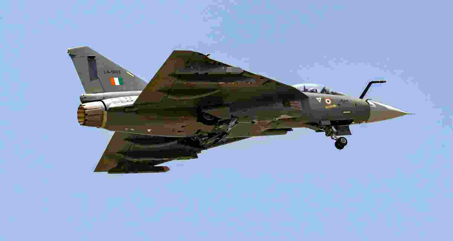 The Tejas Mk1A during a flight.