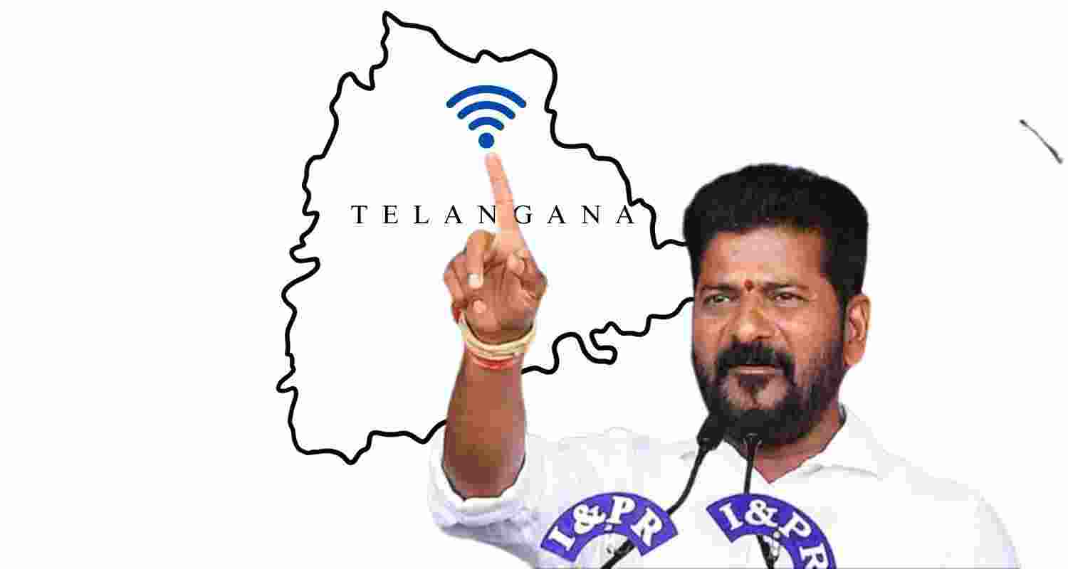 Revanth reddy, map of telangana, and the digitisation  of the state