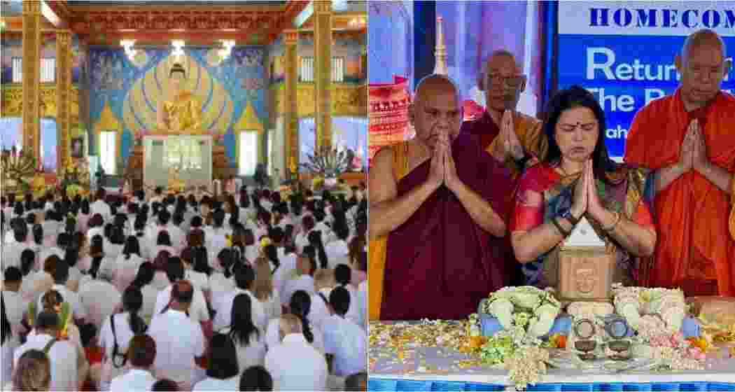 Thousands of devotees pay respect to Buddha's relics in Krabi. 