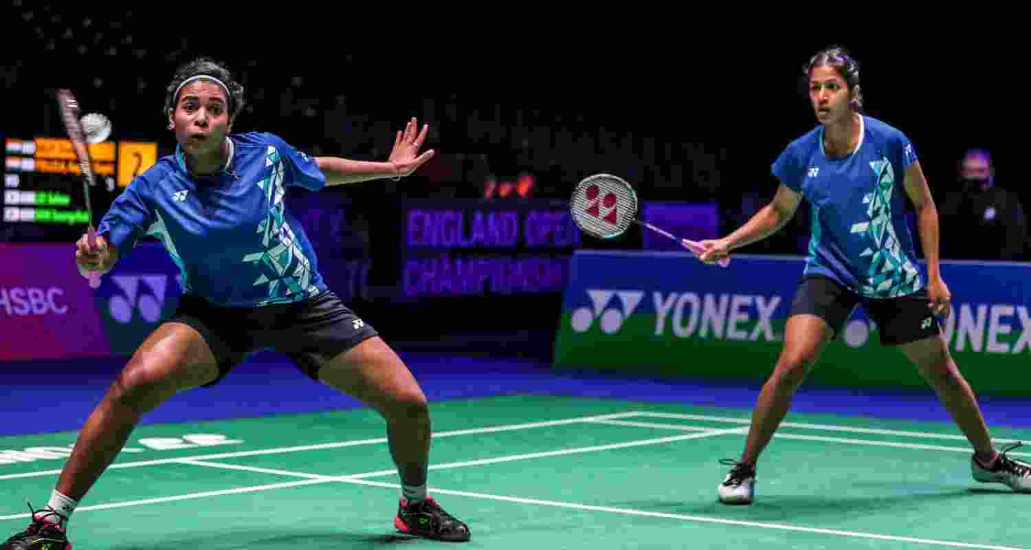 Shuttlers Teresa Jolly (L) and Gayatri Gopichand (R).