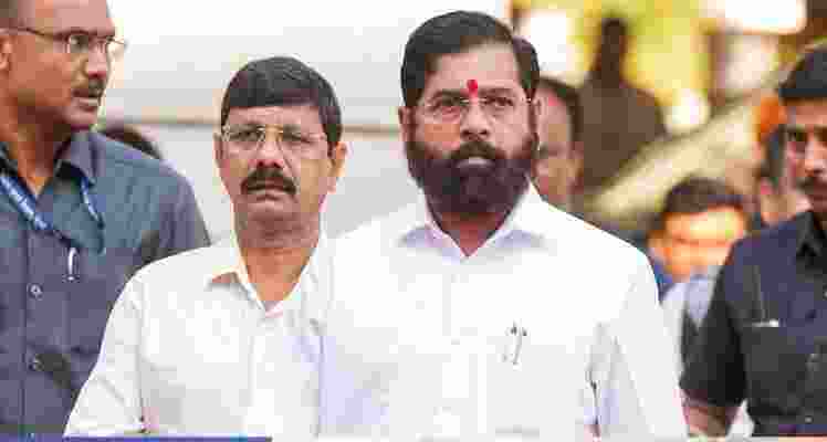  Maharashtra Chief Minister Eknath Shinde arrives to attend the one-day special session of the state Assembly on Maratha reservation, in Mumbai, Tuesday, Feb. 20, 2024.