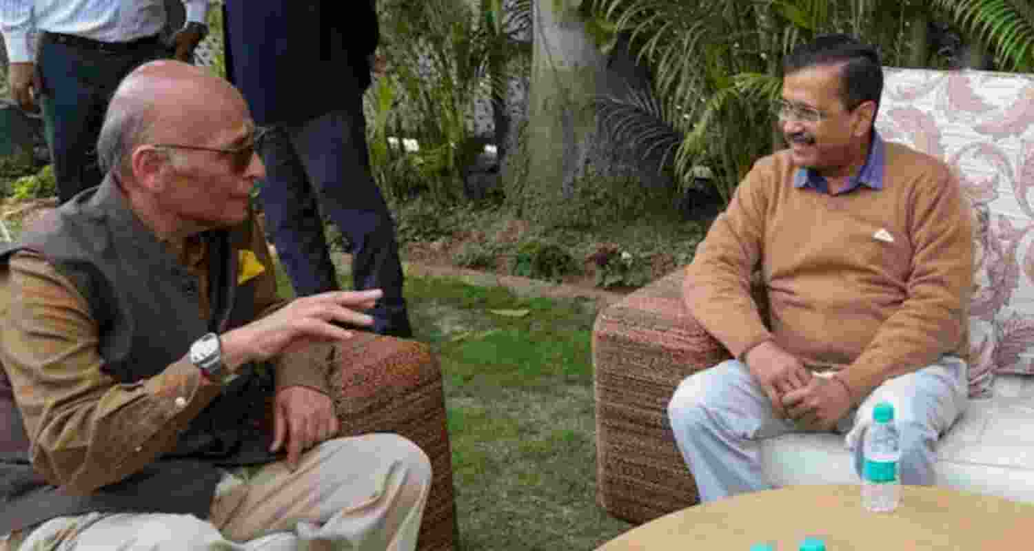 Delhi Chief Minister Arvind Kejriwal, Congress leader and Senior Advocate Abhishek Manu Singhvi