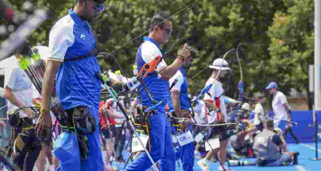Team Bonding for Men Archery squad at Paris Olympics.