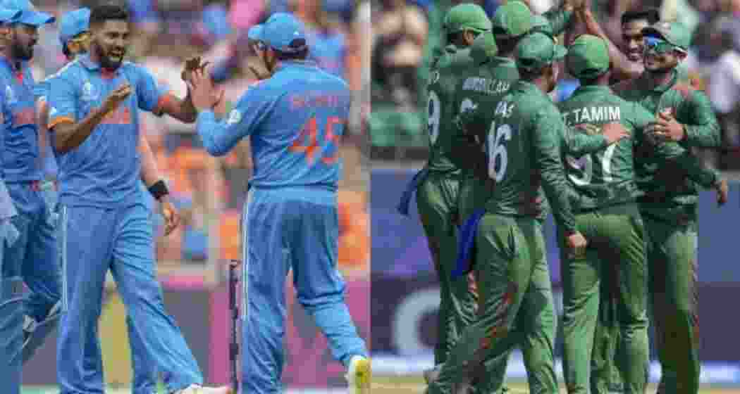 India and Bangladesh cricket teams. Image taken from X.