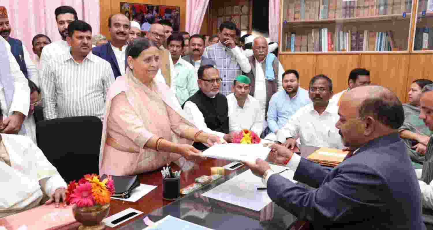 Former CM Bihar from the RJD Rabri Devi filed her MLC candidature. Image X.