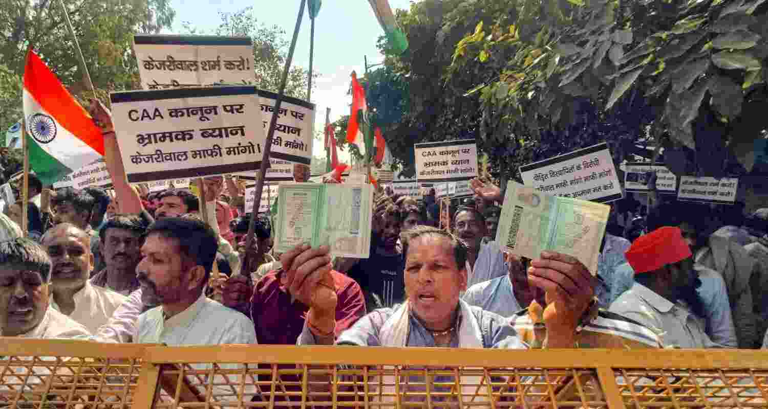 Delhi Refugees Protest over CM Arvind Kejriwal's Remarks on them. Image X.