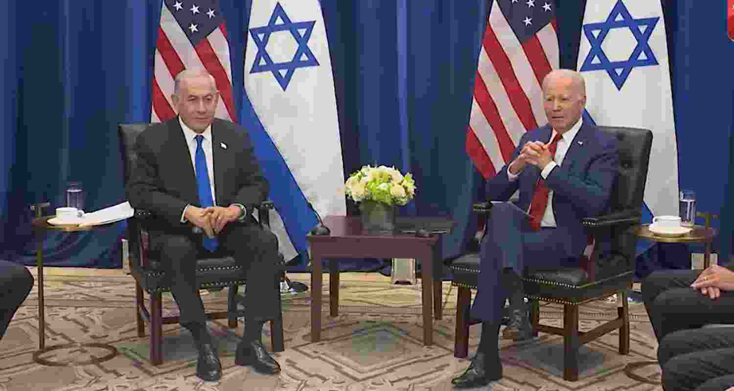 Israel President Netanyahu and US President Biden. File Photo.