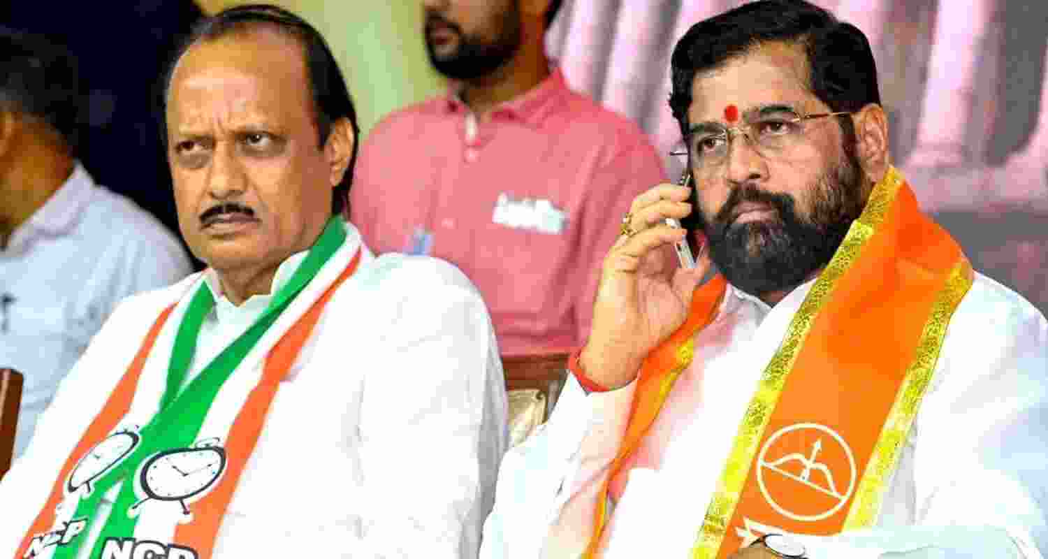 Maharashtra Deputy CM Ajit Pawar and Deputy CM Shinde. Image X.