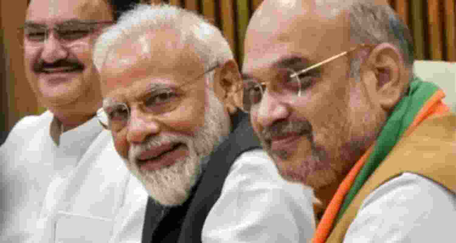 Union Home Minister Amit Shah, PM Modi, and BJP President J P Nadda. Image for representative use only.