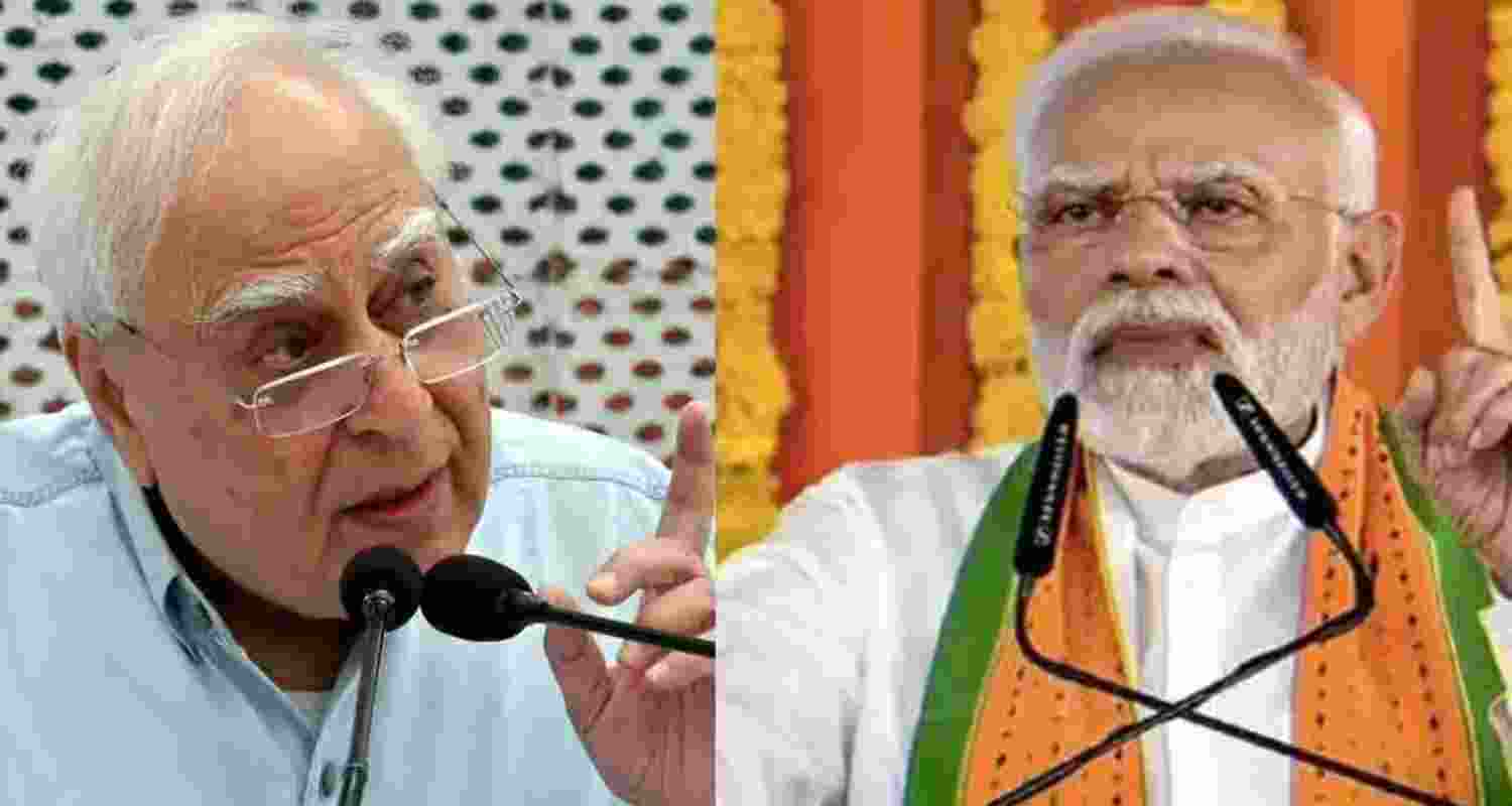 Sibal targets EC and PM Modi over PM's speech in a rally. Image X.