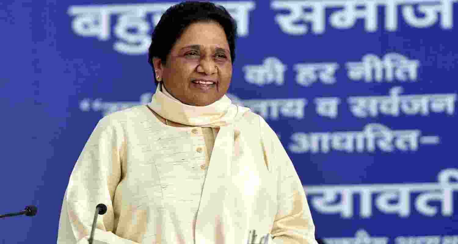 BSP's Mayawati promises of separate State. Image X.