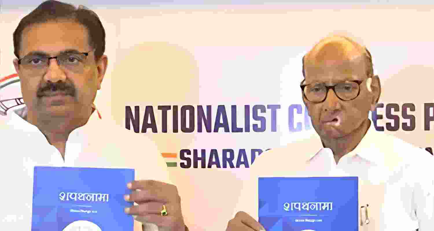 Sharad Pawar releases Manifesto of NCP for 2024 Lok Sabha Elections. Image X.