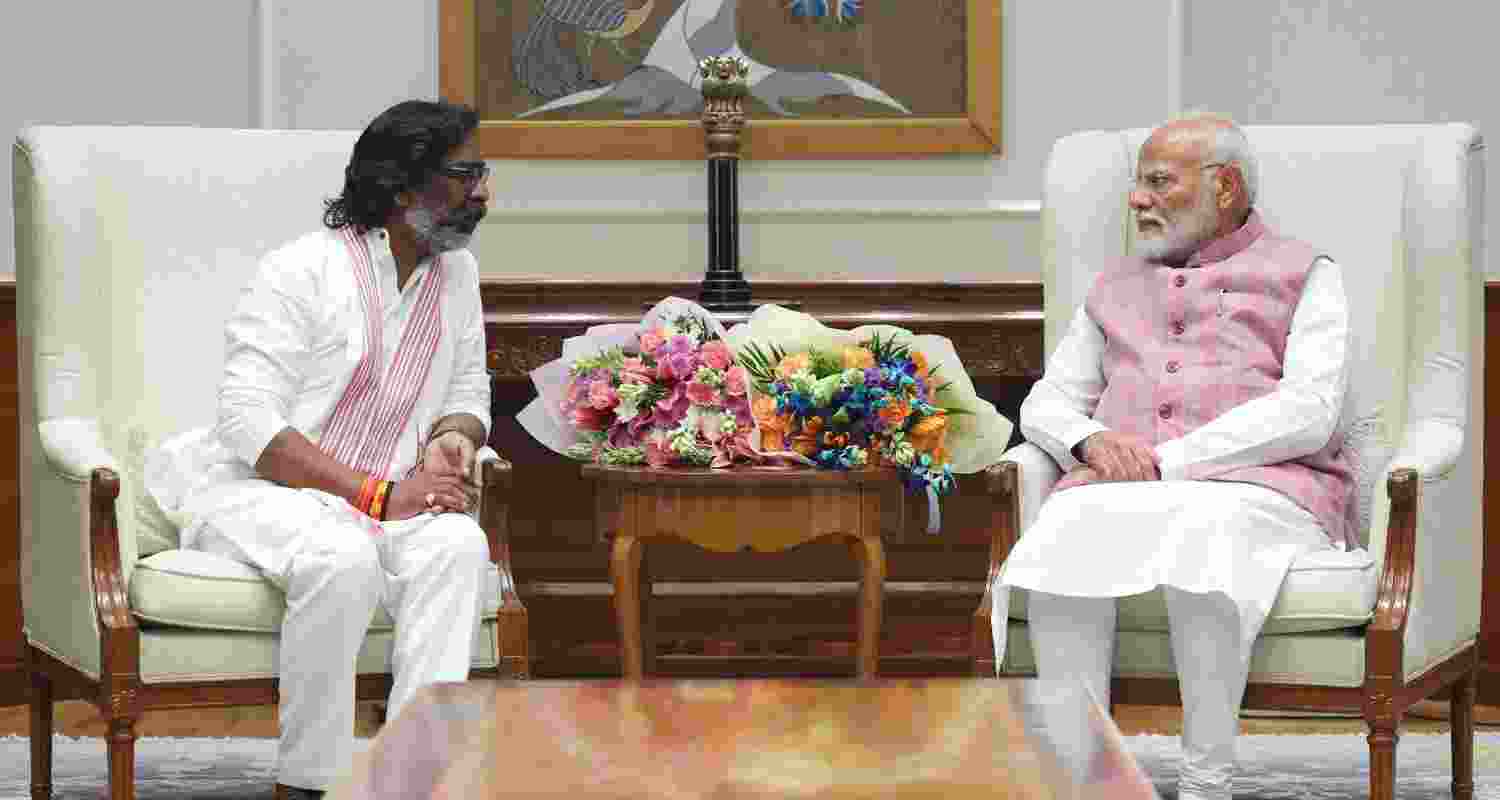 Jharkhand CM Hemant Soren Engages with Prime Minister Modi.