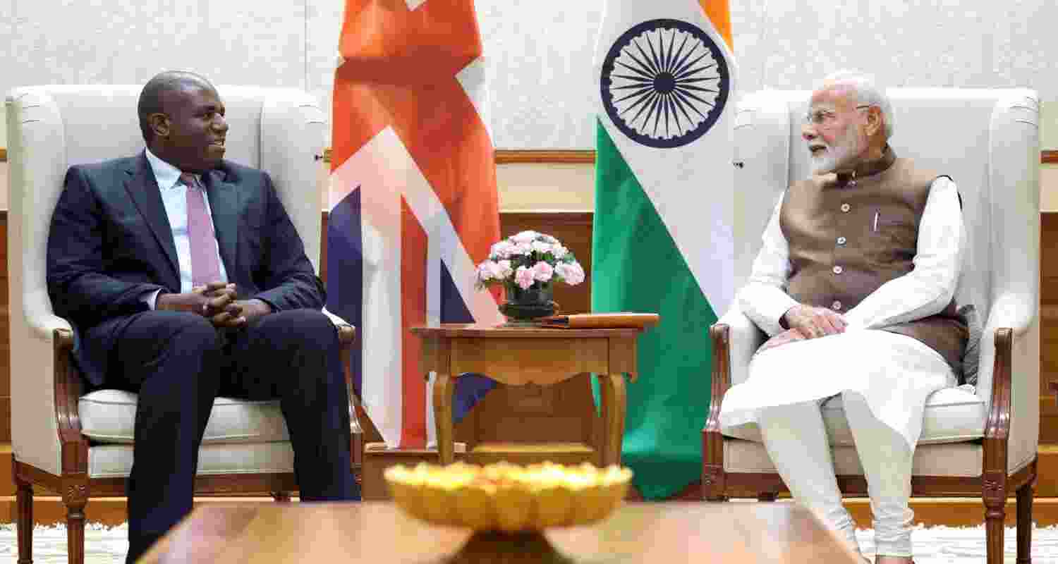 PM Modi And UK Foreign Secretary David Lammy Discuss UK India Strategic Partnership.