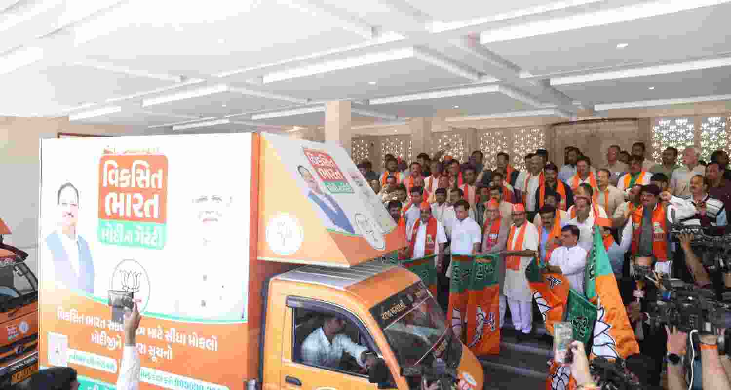 BJP State President C R Paatil Launches the campaign for Lok Sabha 2024. Image X.