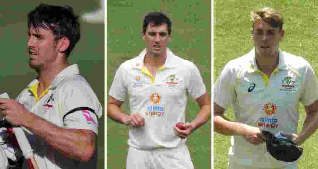 Cameron Green, Pat Cummins, Mitch Marsh.