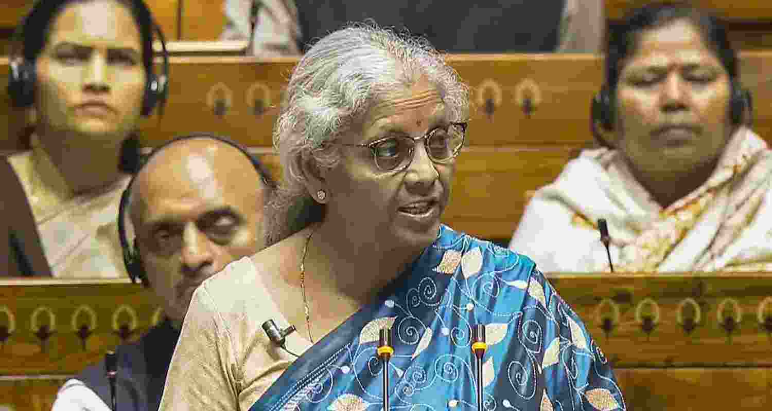 Nirmala Sitharaman presenting the budget 2024