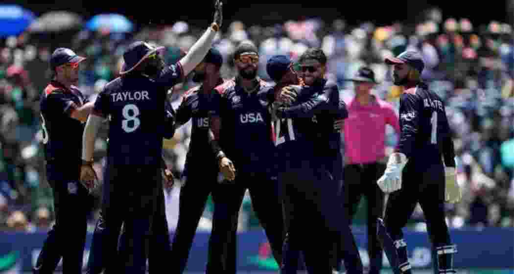 The USA team celebrate a wicket during the ongoing T20 World Cup.