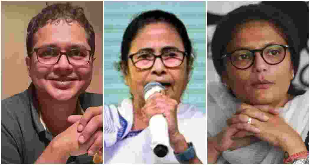 (From left to right) Trinamool Congress MP, Saket Gokhale, West Bengal Chief Minister Mamata Banerjee, MP Sushmita Dev.