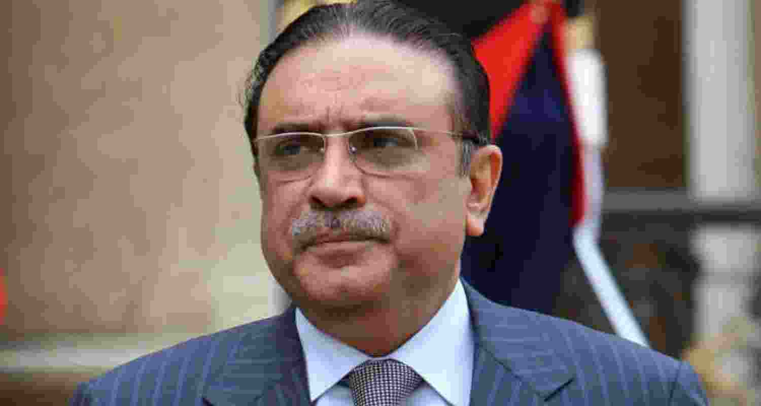 An image of newly elected Pakistan President Asif Ali Zardari.