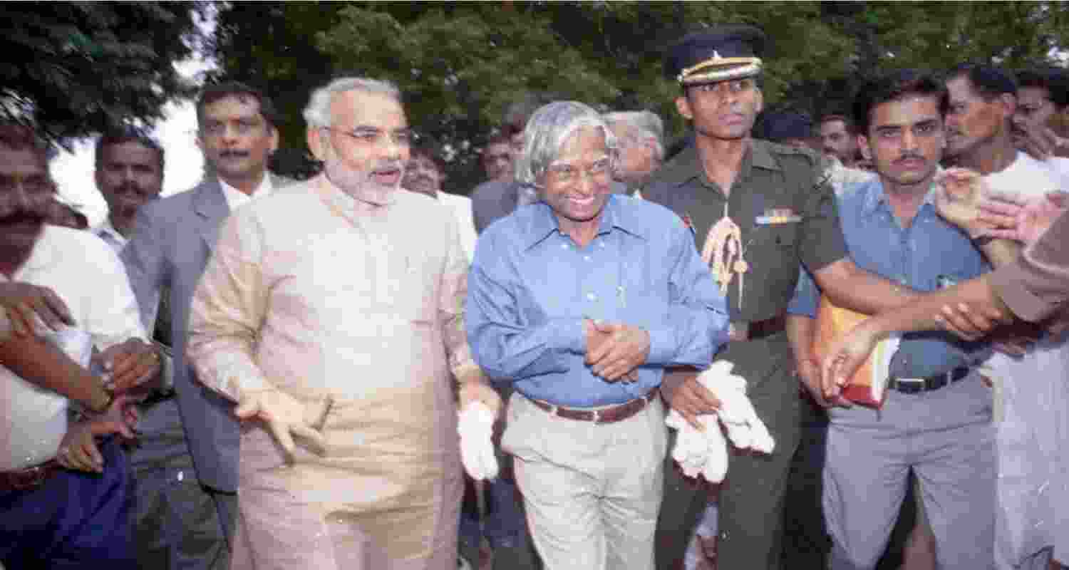 PM Modi pays tribute to Dr A.P.J. Abdul Kalam on his birth anniversary, calling him a ‘Rashtra Ratna’ even before becoming ‘Rashtrapati’.