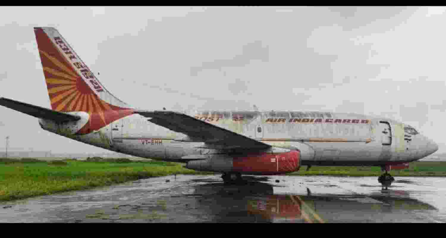A file photo of the Boeing B737-200 at Calcutta airport before the aircraft was sold.