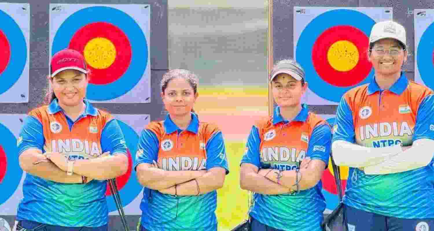 The Indian women's compound archery team has set a U-21 World Record in the tournament.