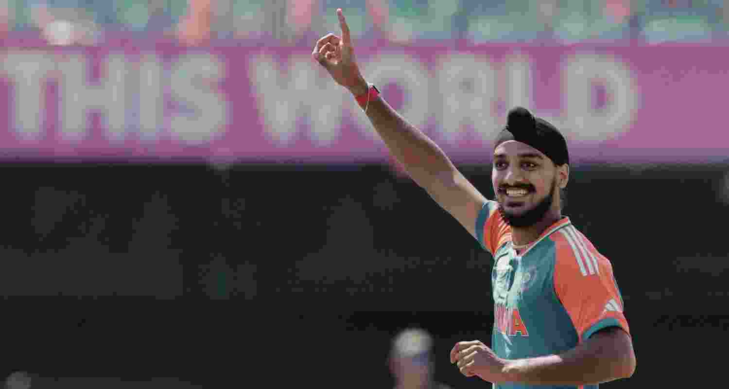 Arshdeep Singh during Wednesday's match. 