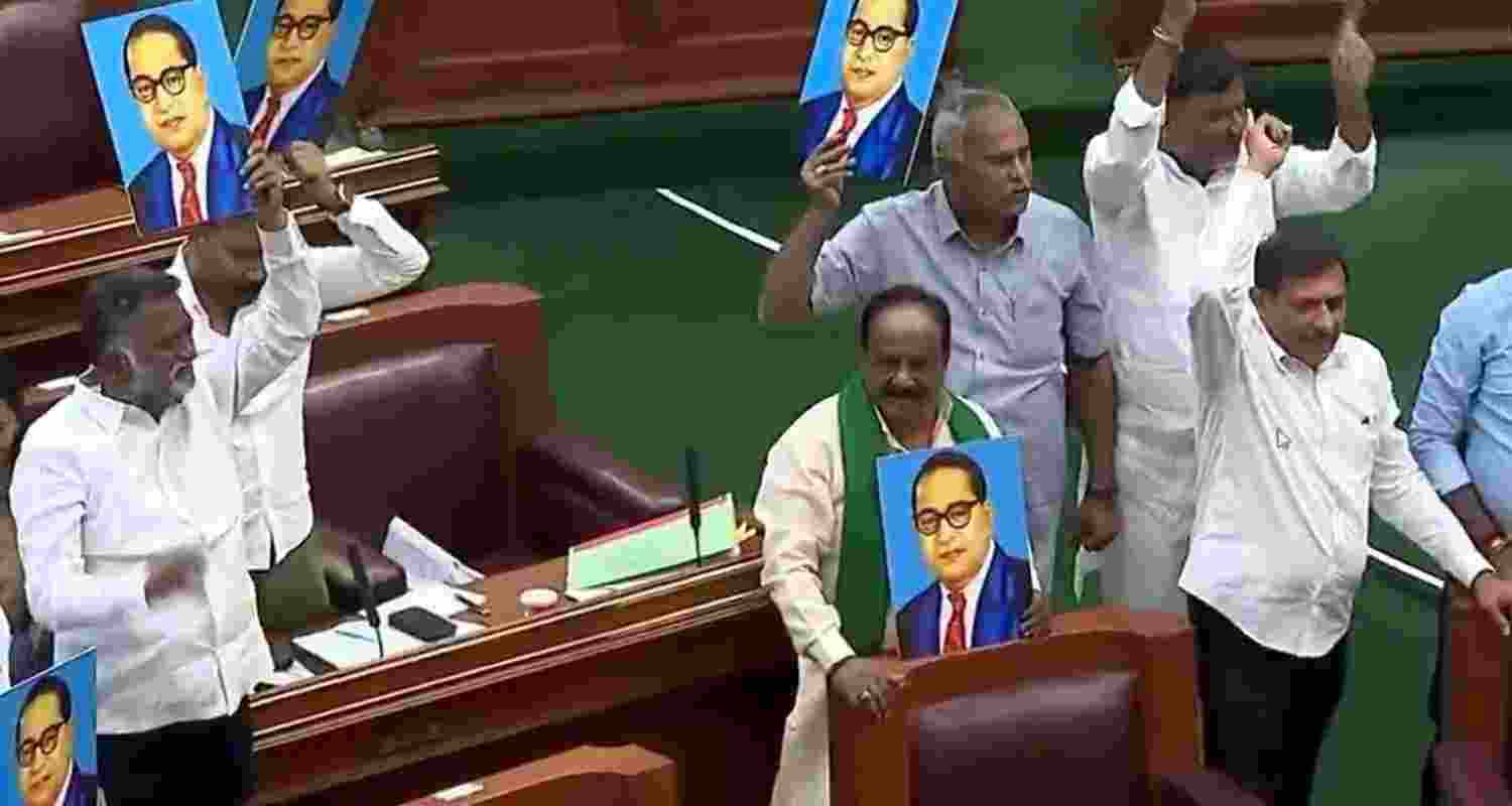 Karnataka Legislative Council disrupted over Amit Shah's alleged remarks on Ambedkar. 