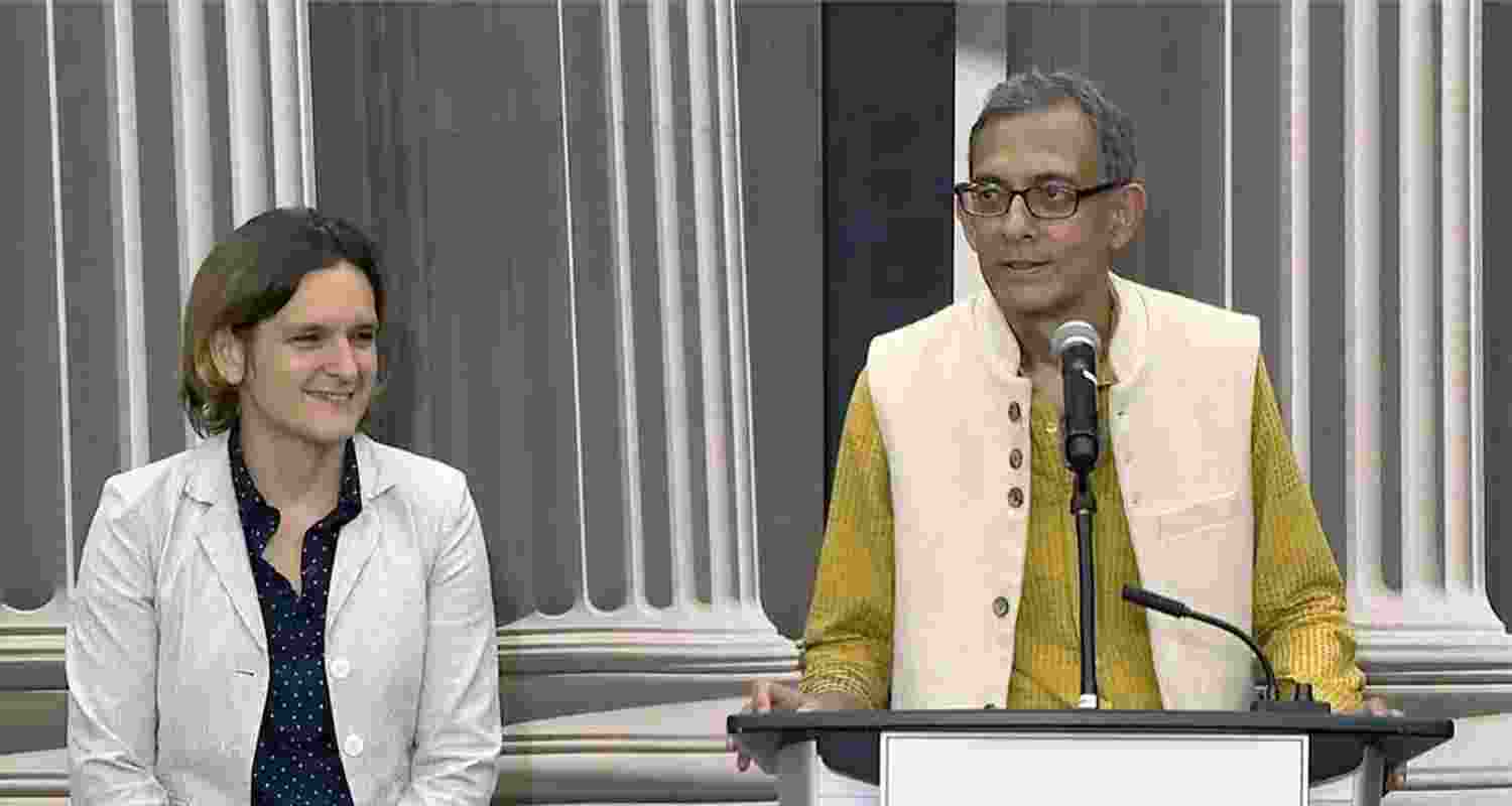 Nobel laureates Esther Duflo and Abhijit Banerjee.