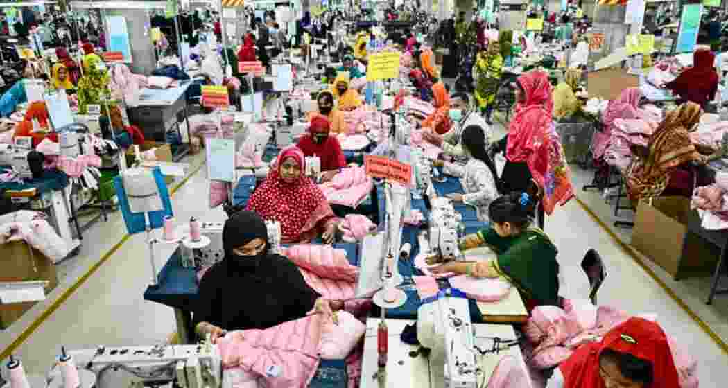 Workers in Bangladesh’s textile industry performing their daily chores.