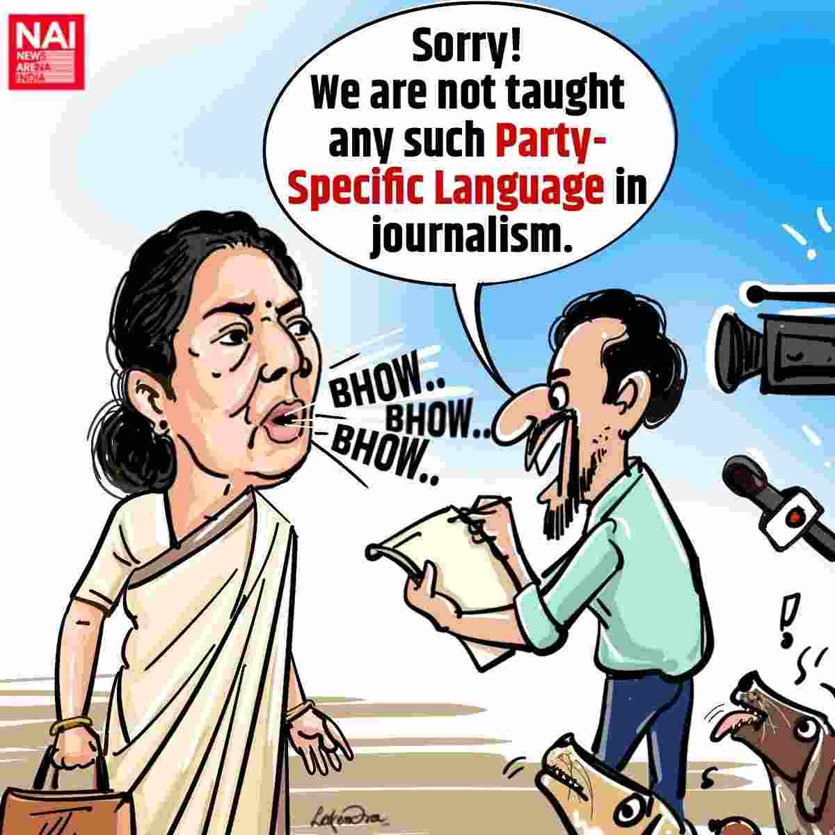 "Sorry! We report facts, not partylines!"