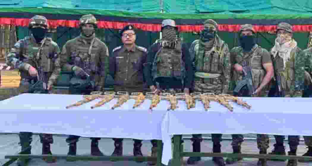 Security forces in Changlang, Arunachal Pradesh, recover a cache of ten MQ-81 Chinese-origin assault rifles and Type 81 rifles, thwarting insurgent attempts to retrieve the weapons.