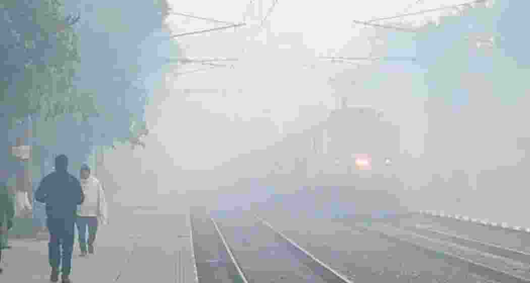 Nearly two dozen flights and trains have been delayed due to bad weather conditions in the national capital.
