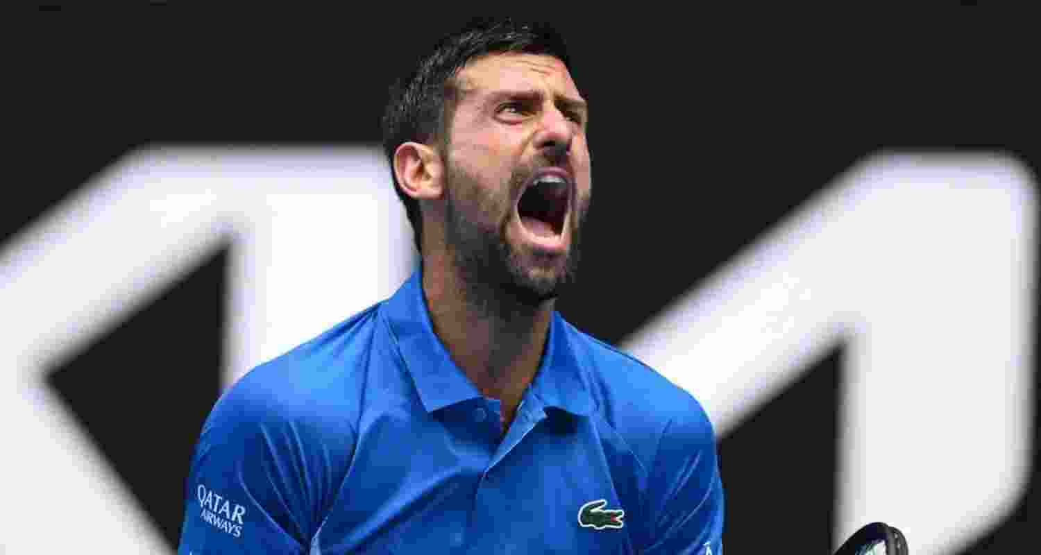 Novak Djokovic during the Australian open.