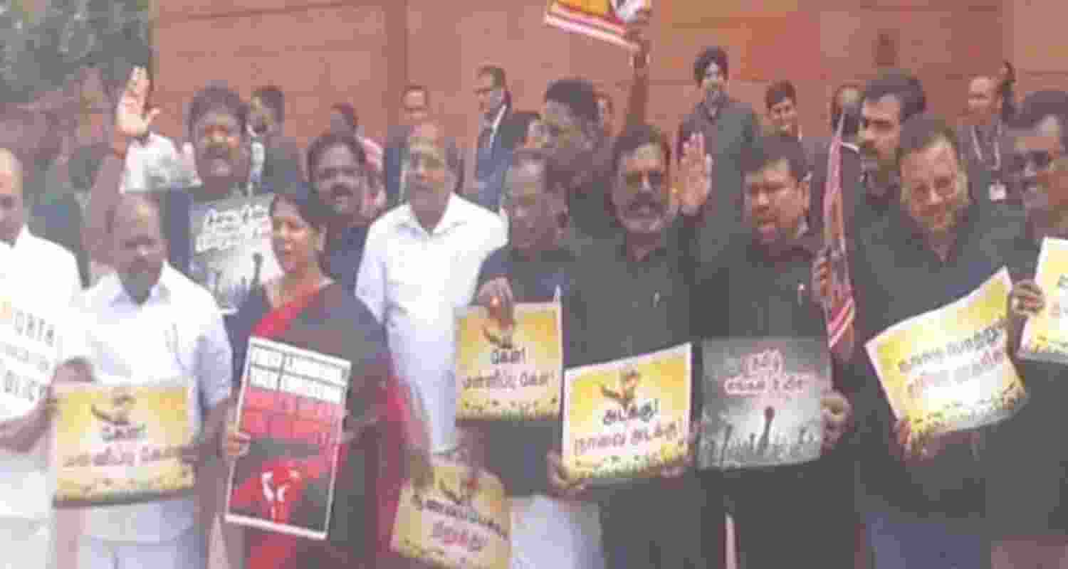 Hindi imposition row: DMK protests in Lok Sabha