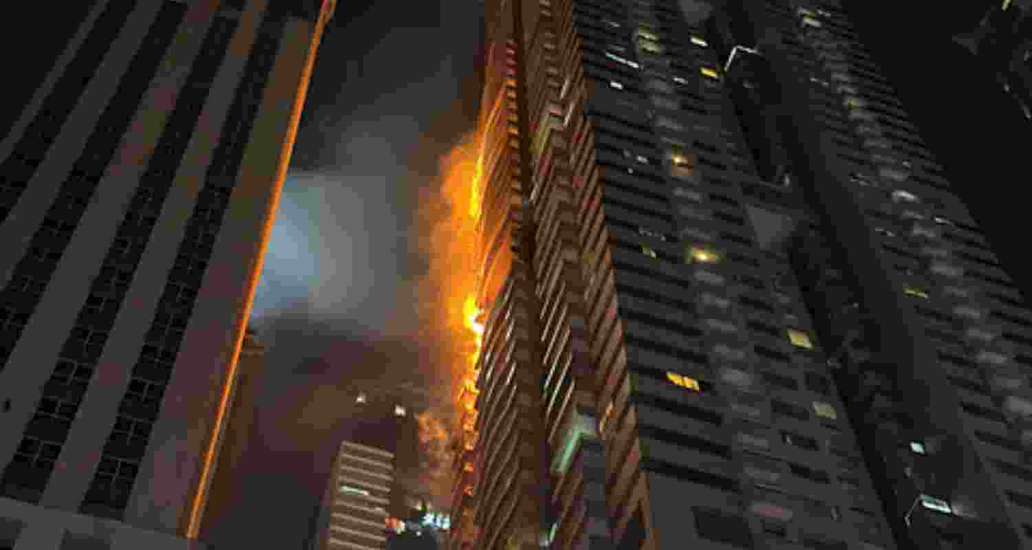 The fire was extinguished by Dubai Civil Defence teams that worked tirelessly for six hours.