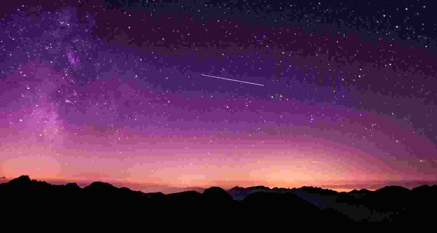 Earth receives signal from space.