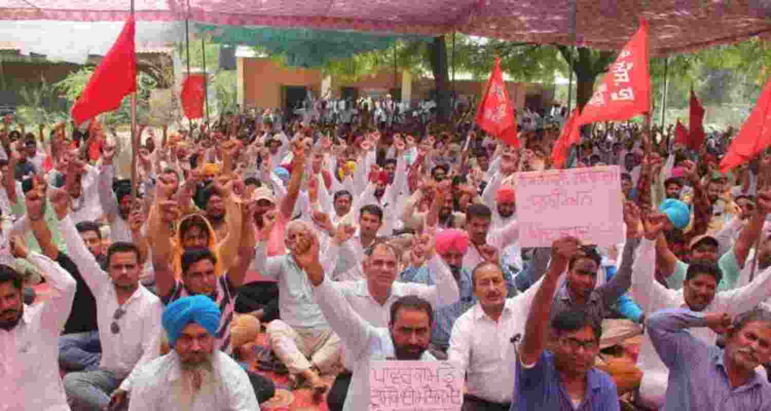  A file photo of protesting Punjab State Power Corporation Limited workers.
