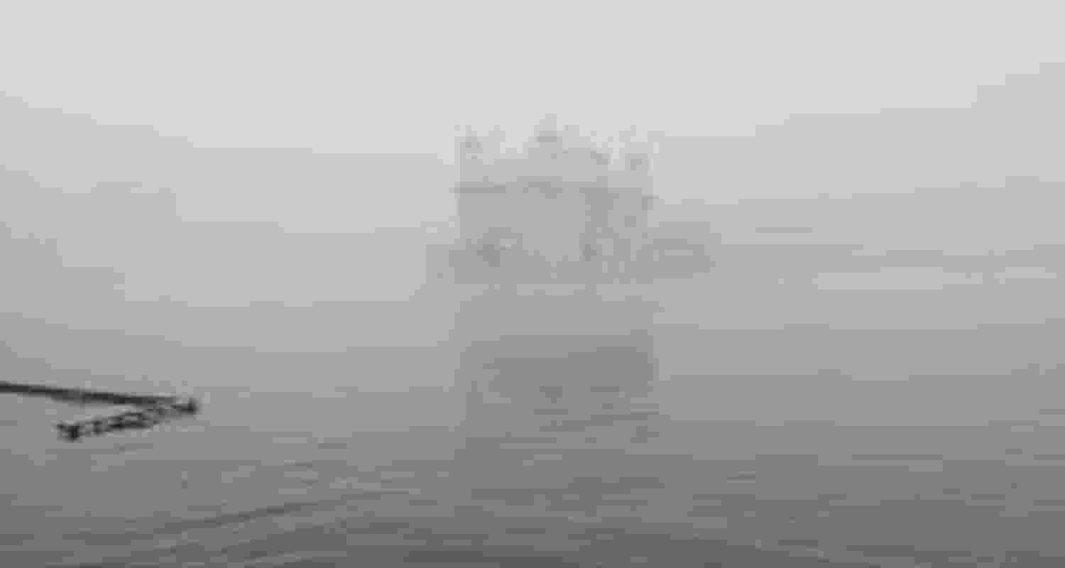 A file photograph of the Golden Temple in Amritsar shrouded in fog.