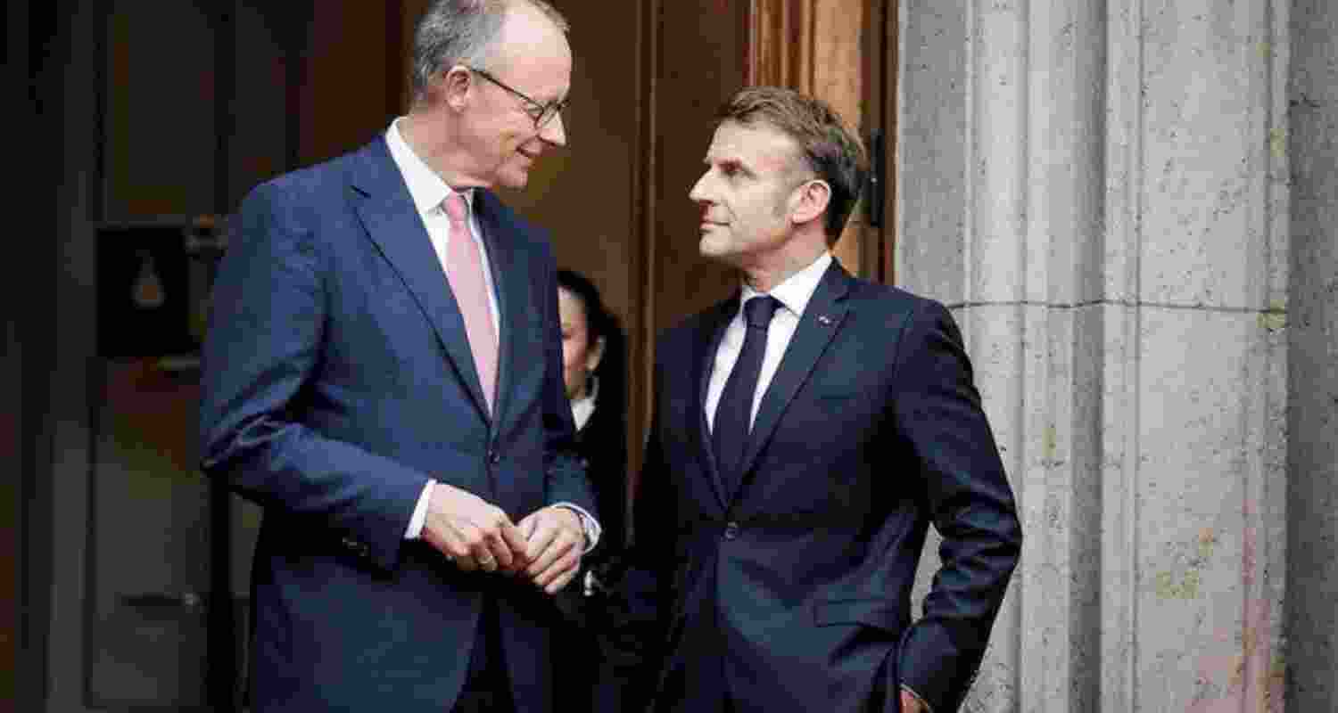 French President Emmanuel Macron is accused of undermining German Chancellor Friedrich Merz. 