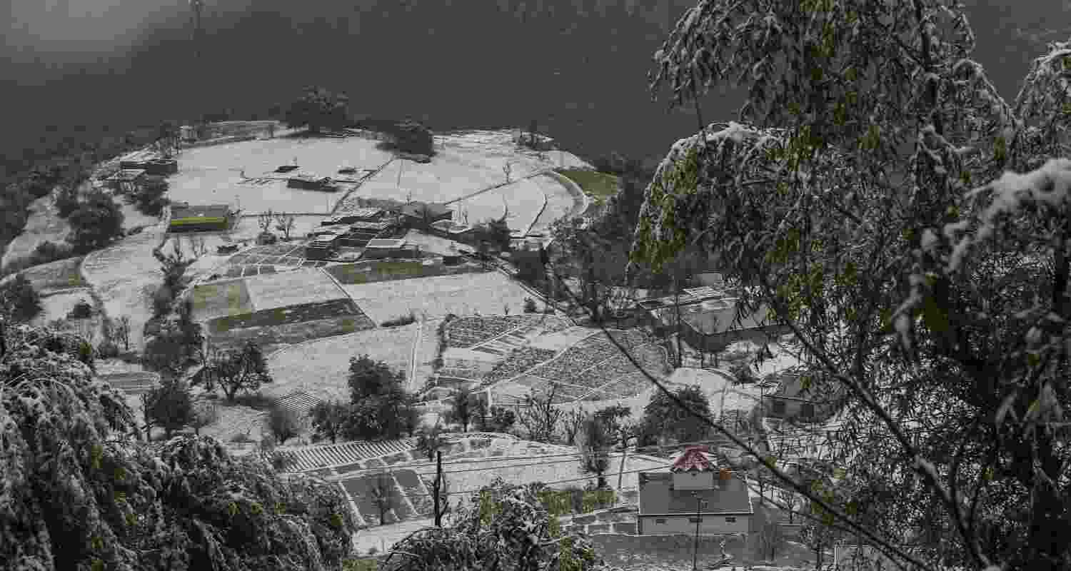 Uttarakhand also received the first snowfall of the year on Friday, which covered almost all the high-altitude areas of the state with a thick blanket of snow