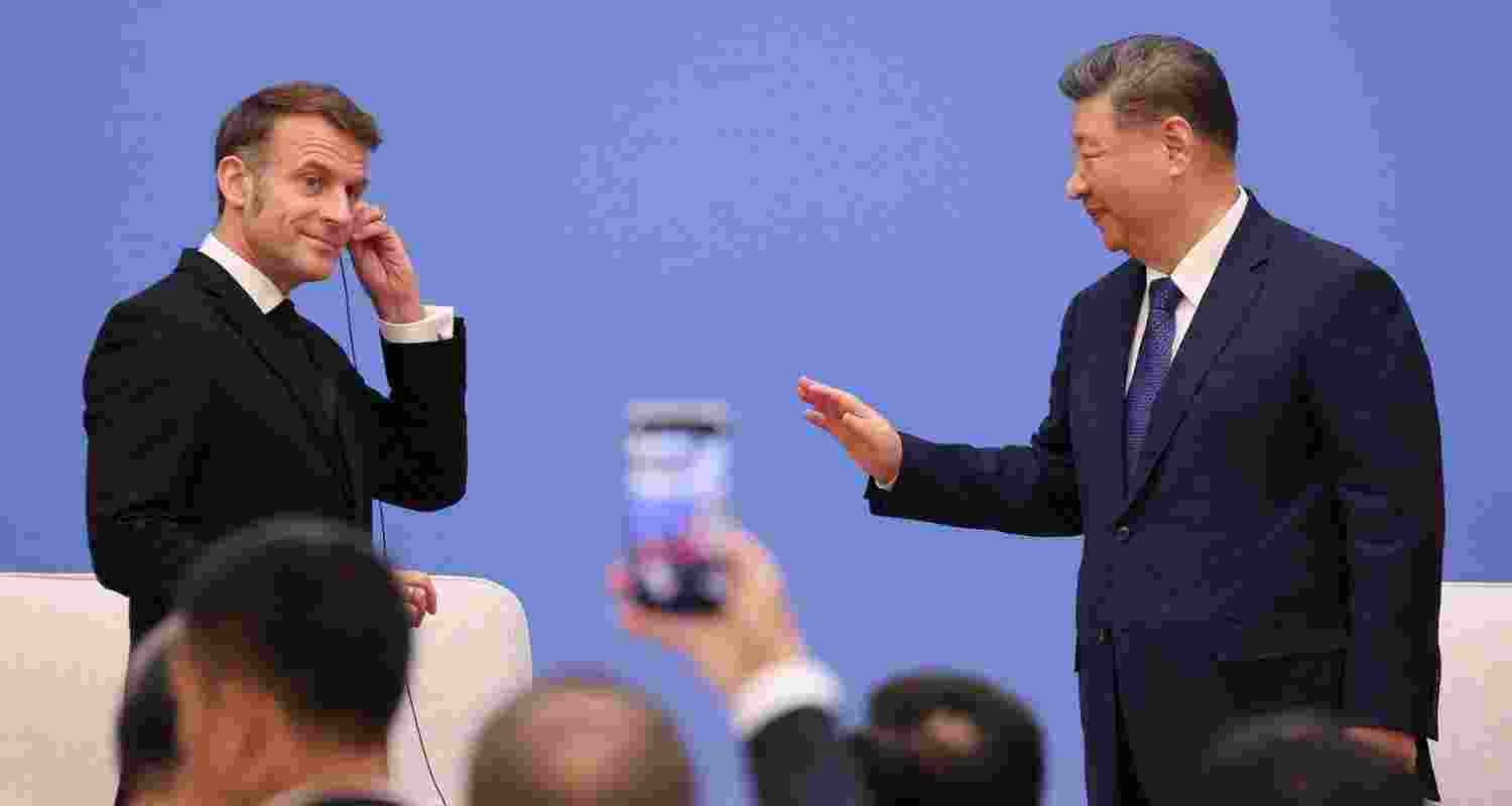 Macron and his wife, Brigitte, were set to arrive in the city of Chengdu in the southwestern Sichuan province, where they are likely to meet the Chinese president and his wife at the Great Hall of the People in Beijing