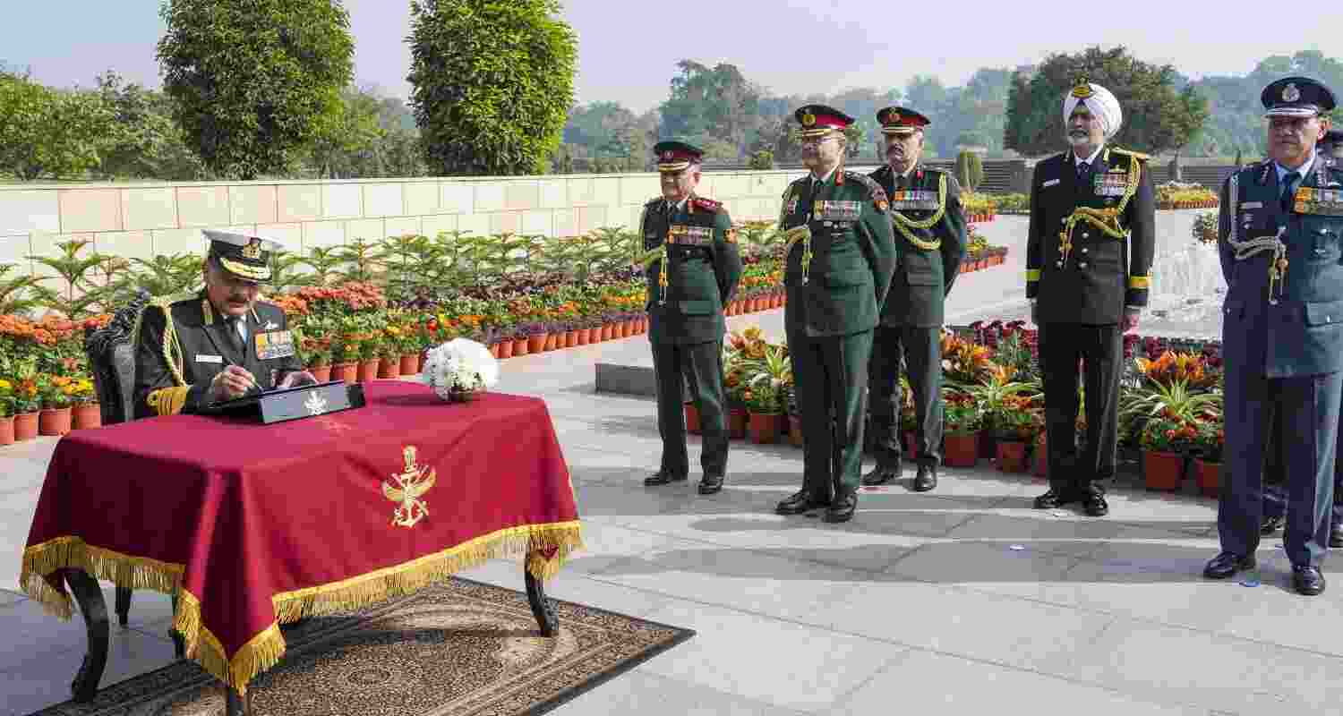 Navy chief Admiral Dinesh K Tripathi also offered his greetings and reaffirmed the force’s commitment to ensuring the safety and security of India’s maritime interests