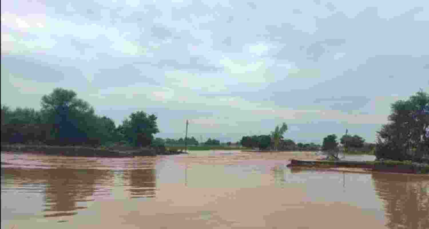 The rising Ghaggar threatens to inundate several villages along its banks in Patiala district.