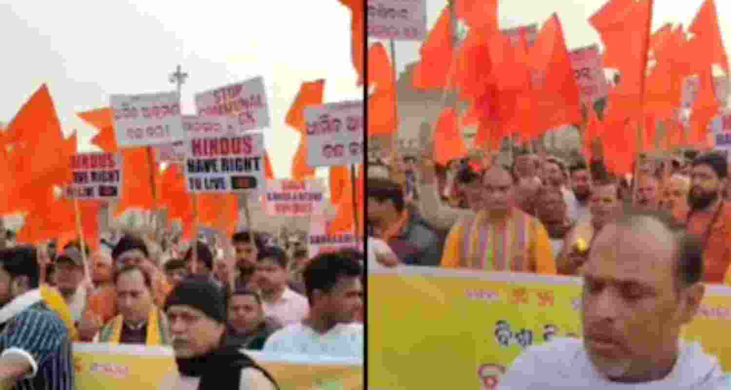 Bajrang Dal, VHP protest outside Puri Jagannath Temple  