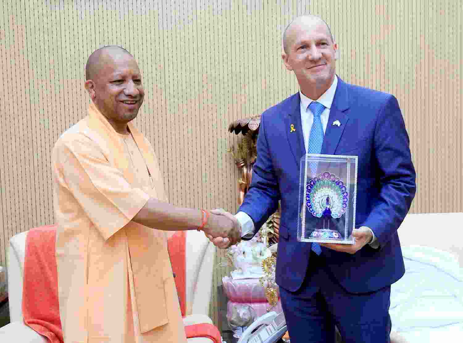 Israel's Ambassador Reuven Azar meets UP CM Yogi Adityanath