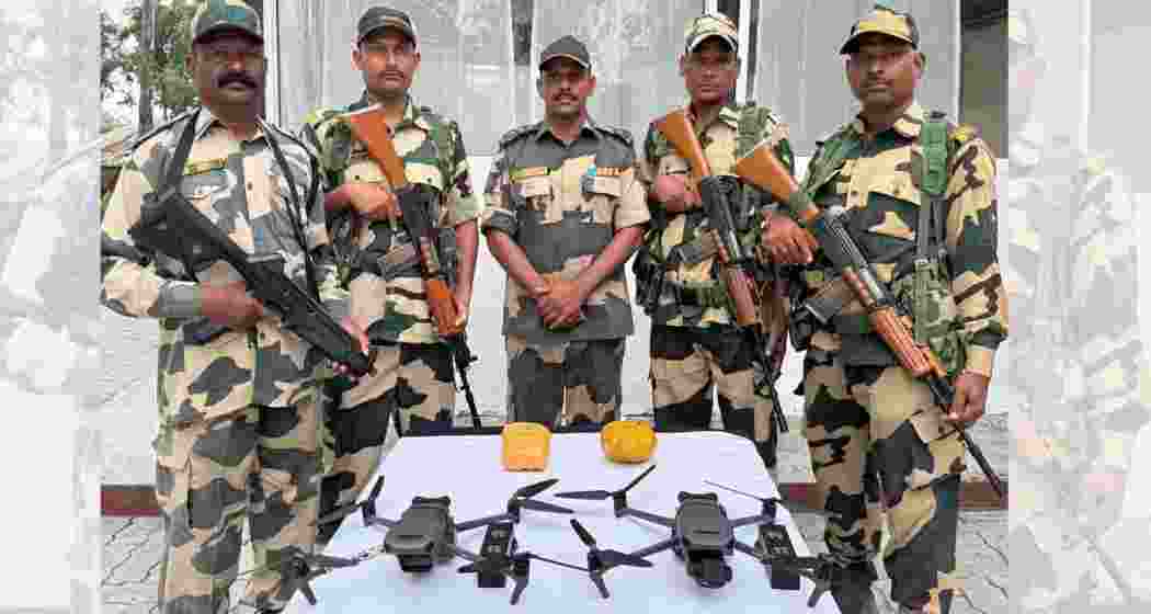 BSF intercepts 2 Pakistani drones carrying heroin in Amritsar.