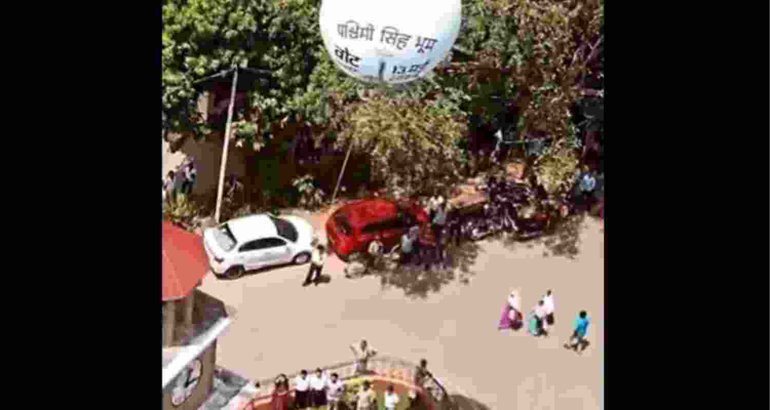 Hot air ballon used as prop for election campaign